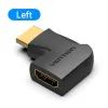 Переходник HDMI M to HDMI F 4K60Hz 90° corner black Vention (AIPB0) изображение 2