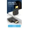 Переходник HDMI M to HDMI F 4K60Hz 90° corner black Vention (AIPB0) изображение 3