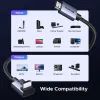 Кабель мультимедийный HDMI M to HDMI M 2.0m 8K60Hz 48Gbps braided black Ugreen (85169) изображение 8