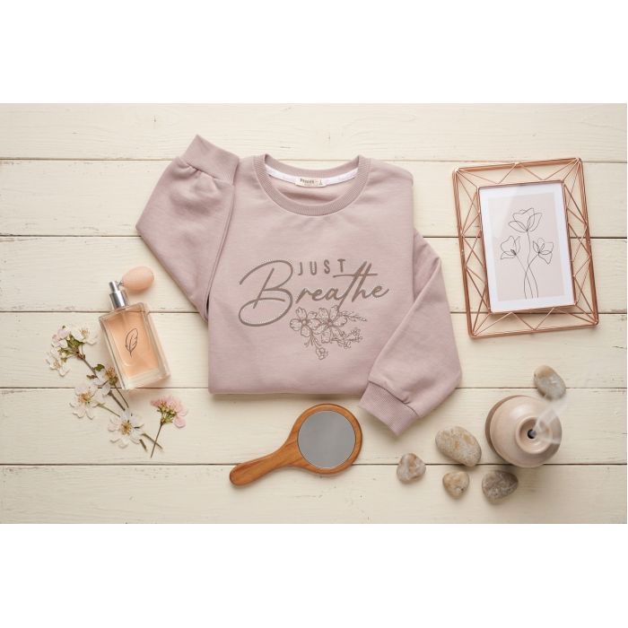 Кофта детская Breeze с цветком (22228-152G-beige) изображение 8