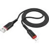 Дата кабель USB 2.0 AM to Lightning 1.0m 2.4A nylon X59 black HOCO (6931474744869) изображение 2