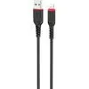 Дата кабель USB 2.0 AM to Lightning 1.0m 2.4A nylon X59 black HOCO (6931474744869)