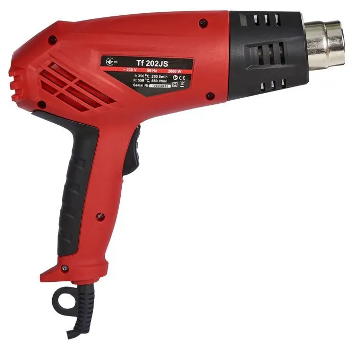 Строительный фен Vitals Tf 202JS, 2000W, 350/550°C, 260–550л/мин, 0.72кг (52099) изображение 5
