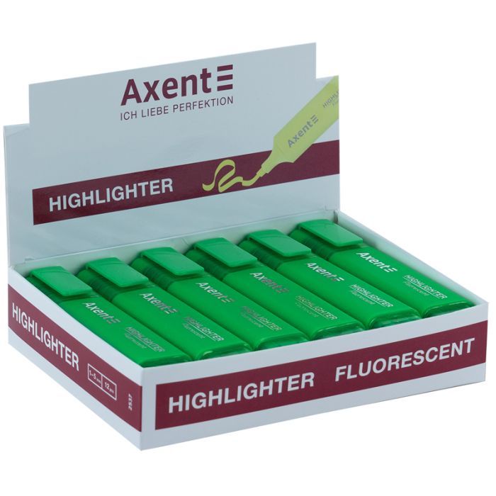 Маркер Axent Highlighter 2537-A, 1-5 мм клиноп. жовтий (2537-08-A) зображення 2