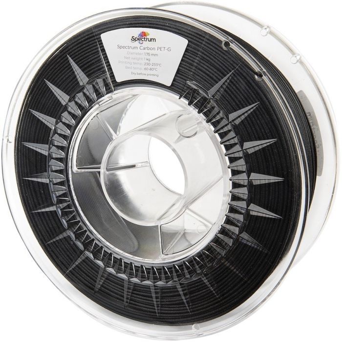 Пластик для 3D-принтера Spectrum PET-G Carbon 1.75mm 0.5kg Black (80467)