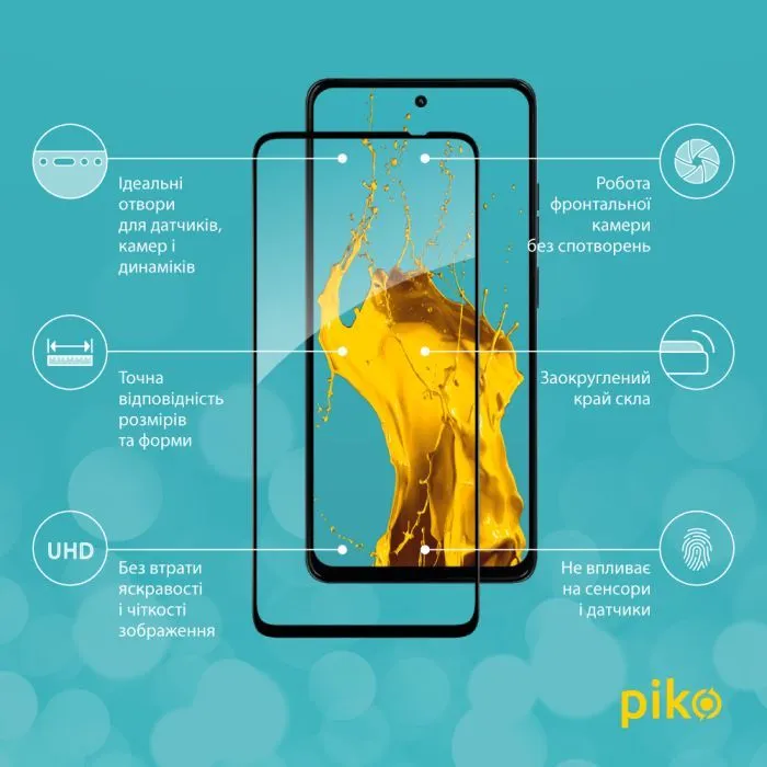 Скло захисне Piko 9H Motorola G36 / G36 Power Black (1283126636431) зображення 3