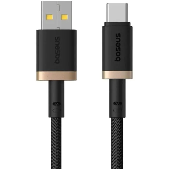 Дата кабель USB AM to USB-C 1.0m 60W black/gold Baseus (P10377802U01-00) изображение 2