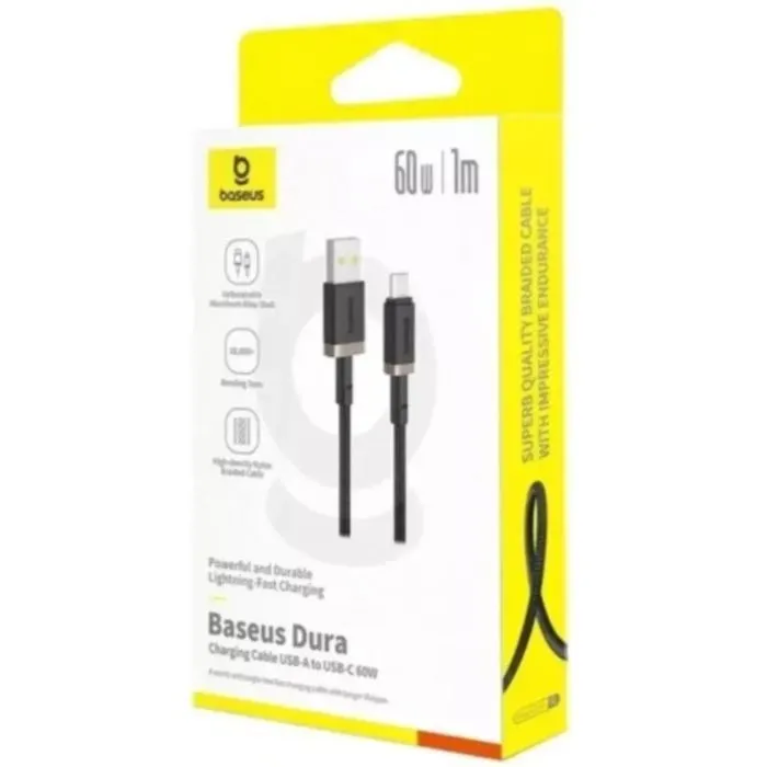 Дата кабель USB AM to USB-C 1.0m 60W black/gold Baseus (P10377802U01-00) изображение 6