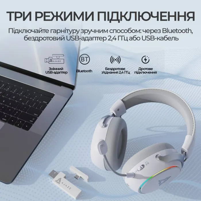 Наушники Ajazz AHM10 Max Black (AHM10-MAX-B) изображение 9