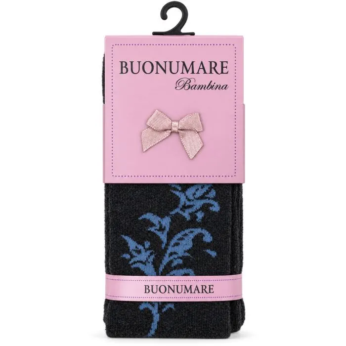 Колготки детские BNM с цветами (M0C0301-1215-5G-darkgray) изображение 3
