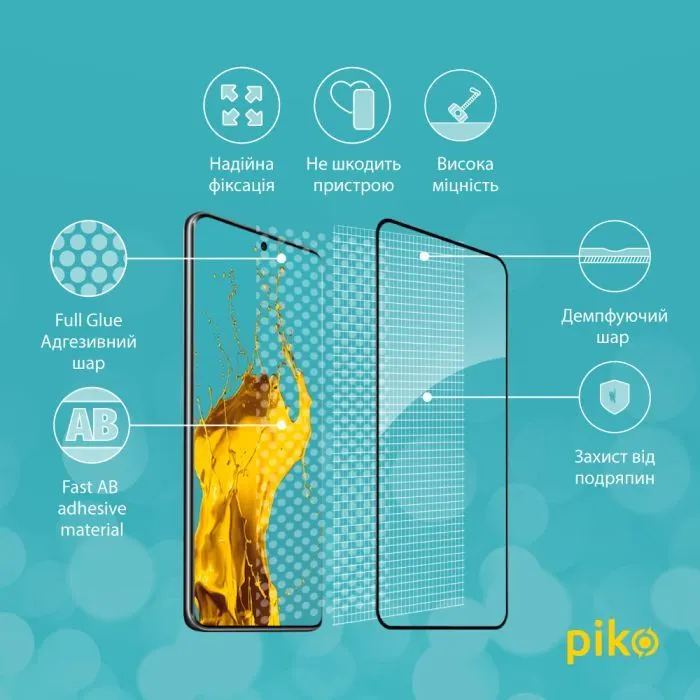 Стекло защитное Piko Full Glue Xiaomi Redmi Note 14 Pro Plus 5G Black (1283126623707) изображение 4