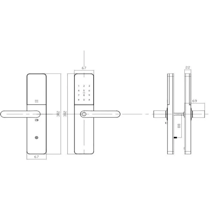 Розумний замок SEVEN LOCK SL-7779BFW black (SL7779BFW) зображення 6