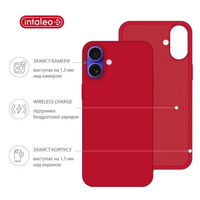 Чохол до мобільного телефона Intaleo SoftShell Apple iPhone 16 Red (1283126609190) зображення 3