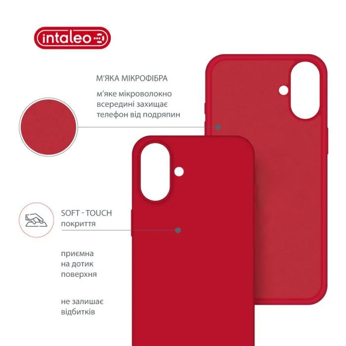 Чохол до мобільного телефона Intaleo SoftShell Apple iPhone 16 Red (1283126609190) зображення 5