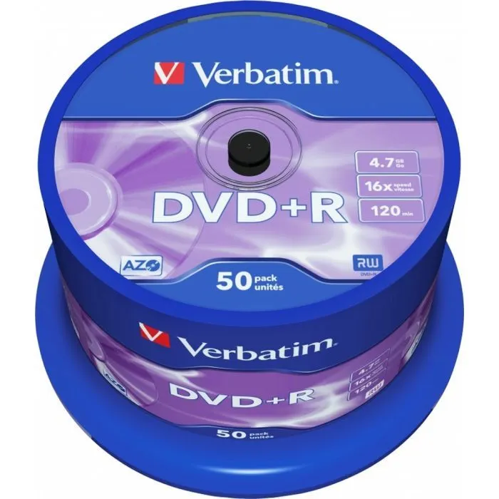 Диск DVD Verbatim 4.7Gb 16X CakeBox 50 шт (43550)