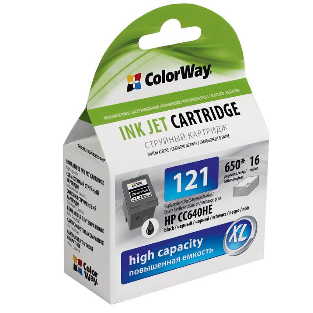 Картридж ColorWay HP №121XL Black (CC641HE) (CW-H121XLB)