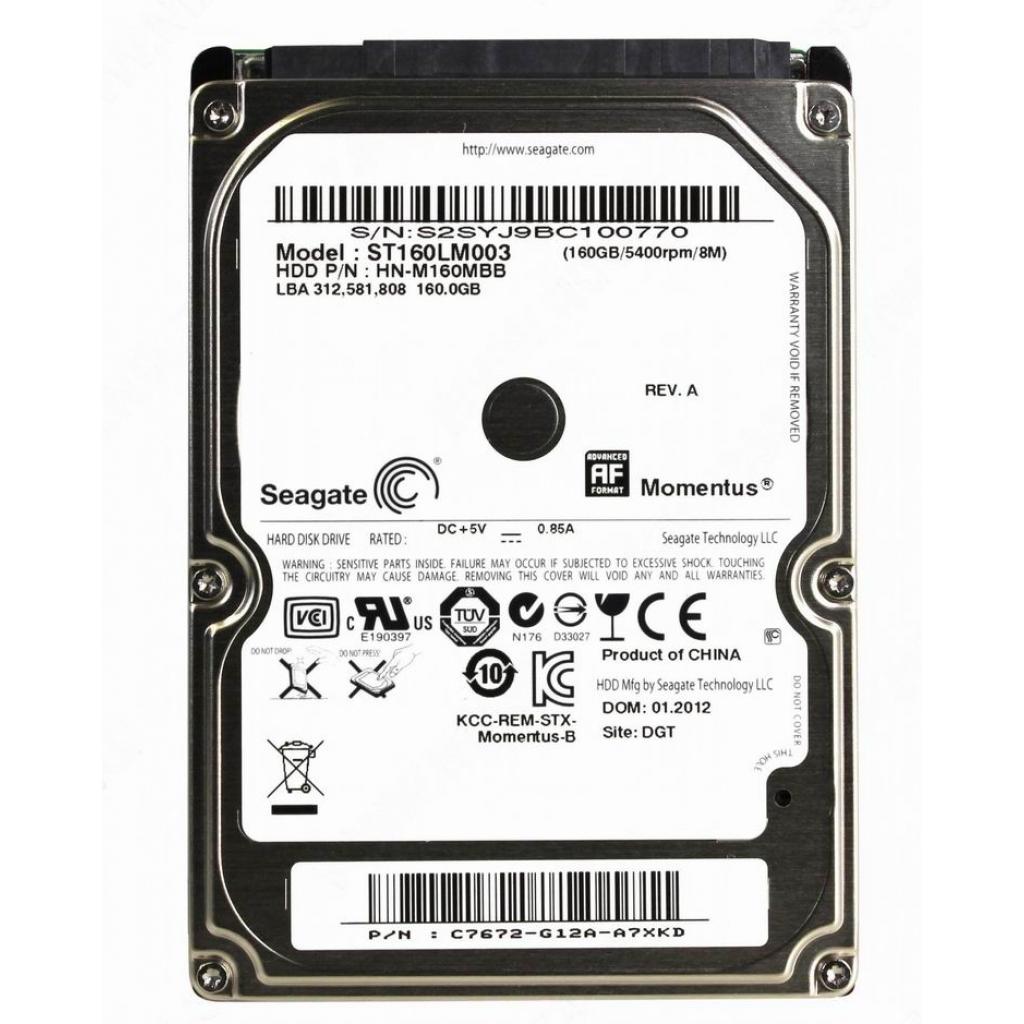 Жорсткий диск для ноутбука 2.5" 160GB Seagate (ST160LM003)