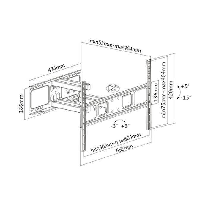 Кронштейн Brateck LPA52-466 зображення 2