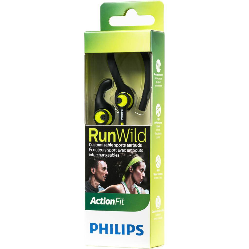 Наушники Philips SHQ1400 ActionFit Carbon lime (SHQ1400CL/00) цены в Киеве  и Украине - купить в магазине Brain: компьютеры и гаджеты