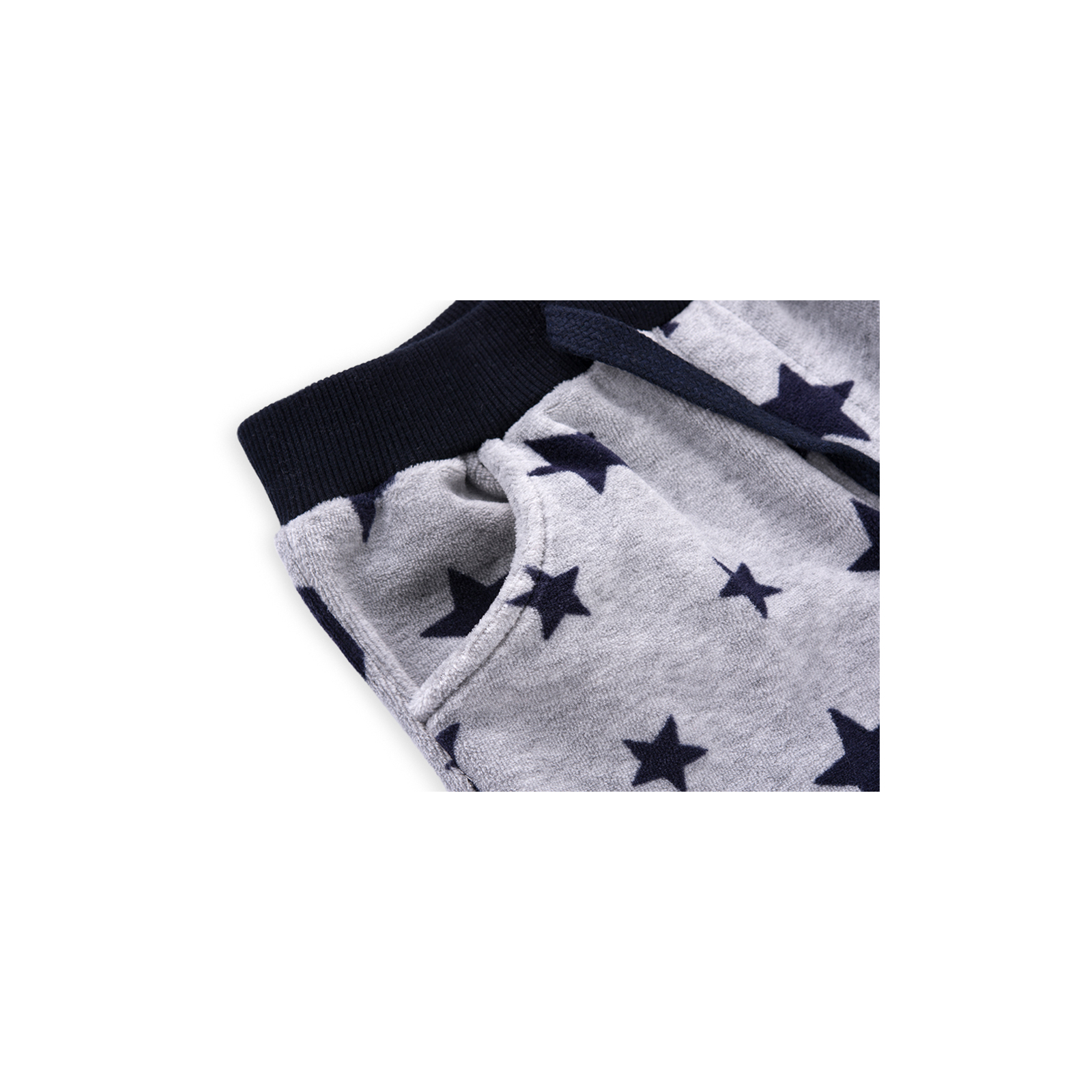 Набор детской одежды Breeze велюровый с вертолетом и штанишками в звездочку (8113-74/B-dark blue) изображение 4