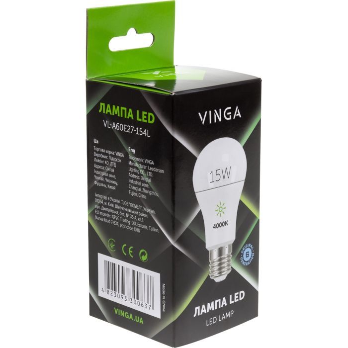 Лампочка Vinga VL-A60E27-154L зображення 2