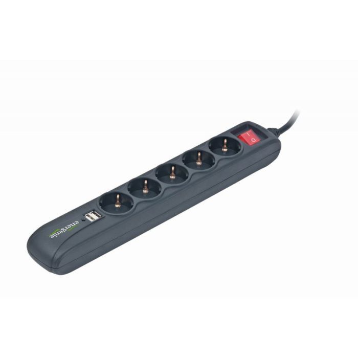 Мережевий фільтр живлення EnerGenie SPG5-U2-5 Power strip with USB charger, 5 sockets, (SPG5-U2-5) зображення 2