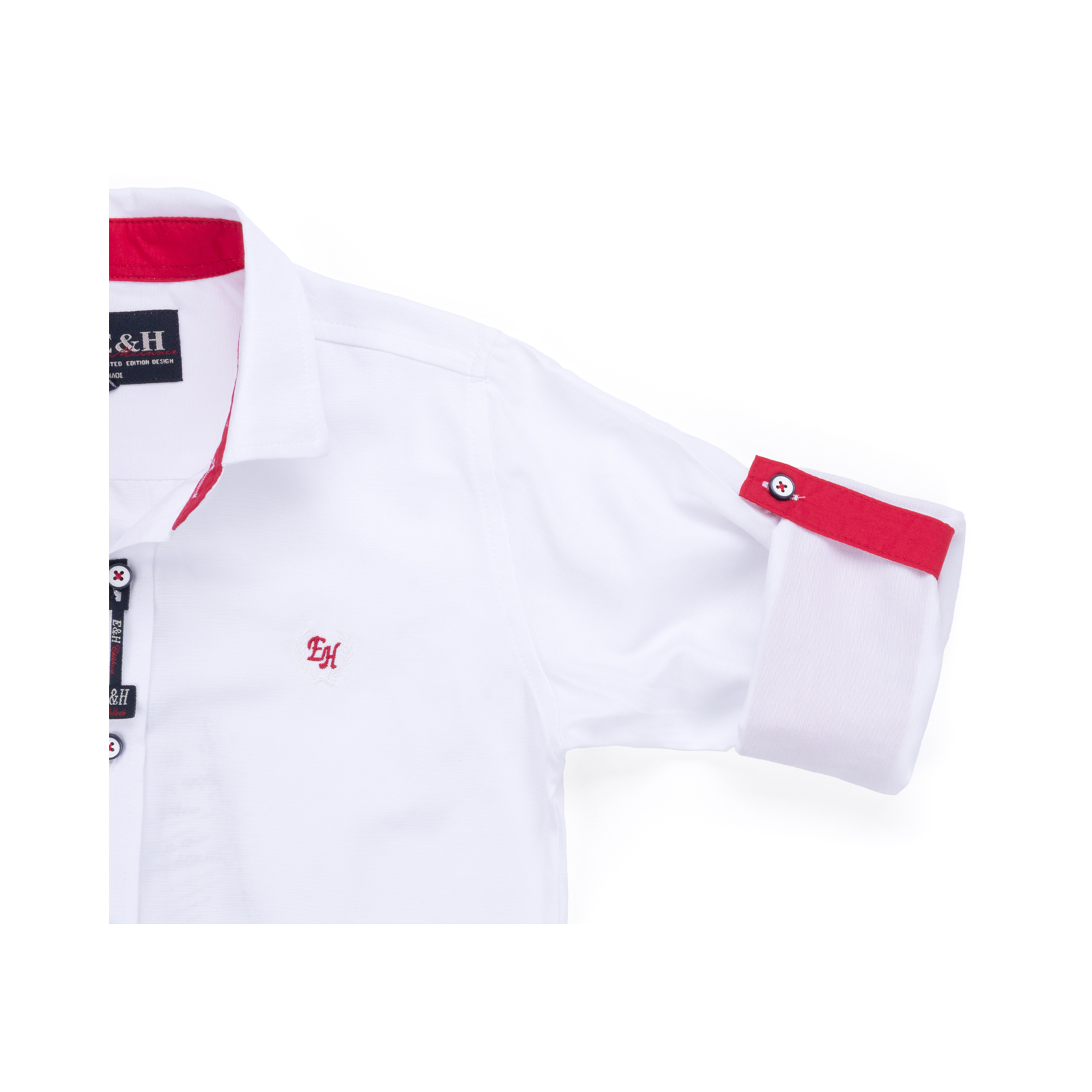 Рубашка E&H с красной бабочкой (G-233-140B-white-red) изображение 2