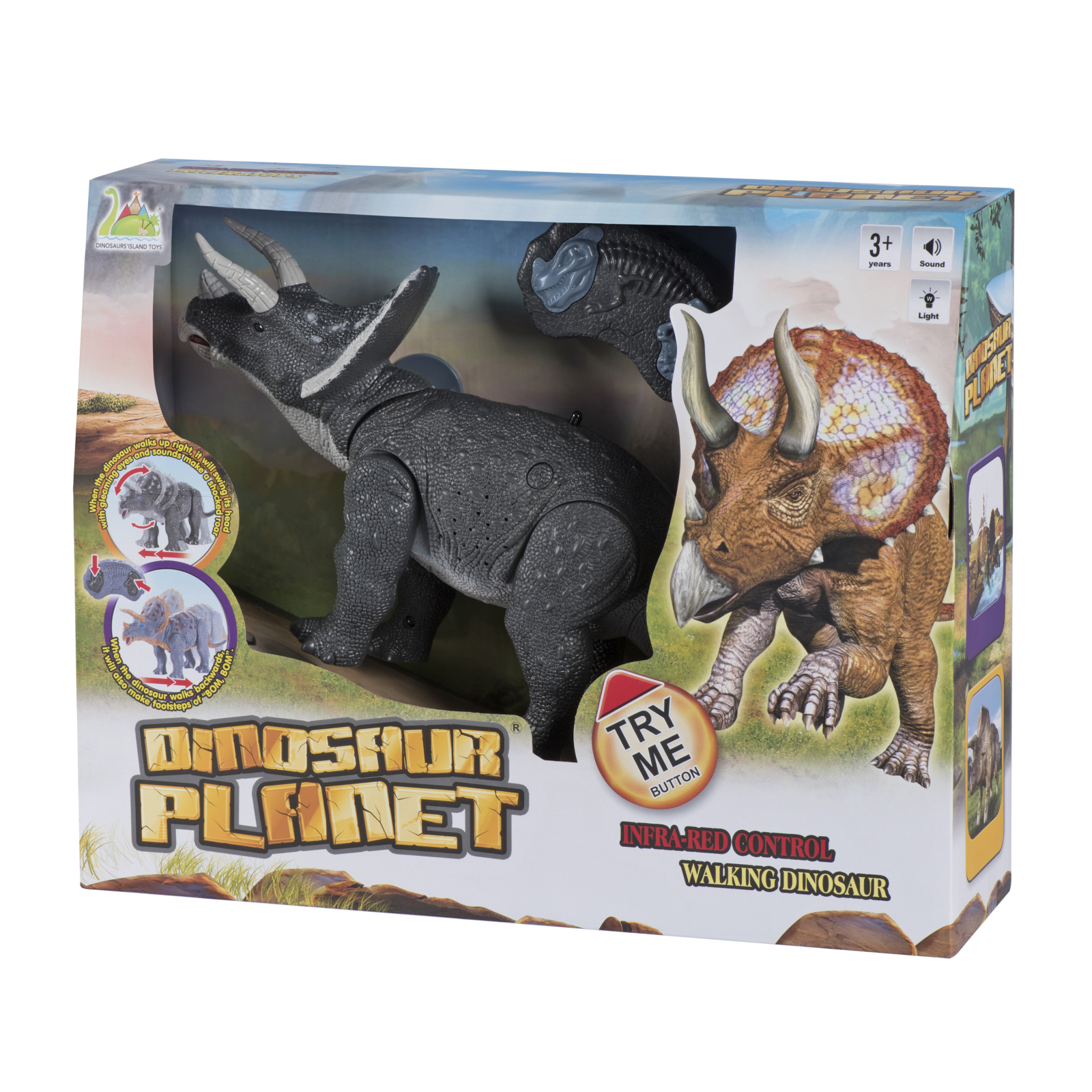Интерактивная игрушка Same Toy Динозавр Dinosaur Planet серый со светом и звуком (RS6137BUt) изображение 9