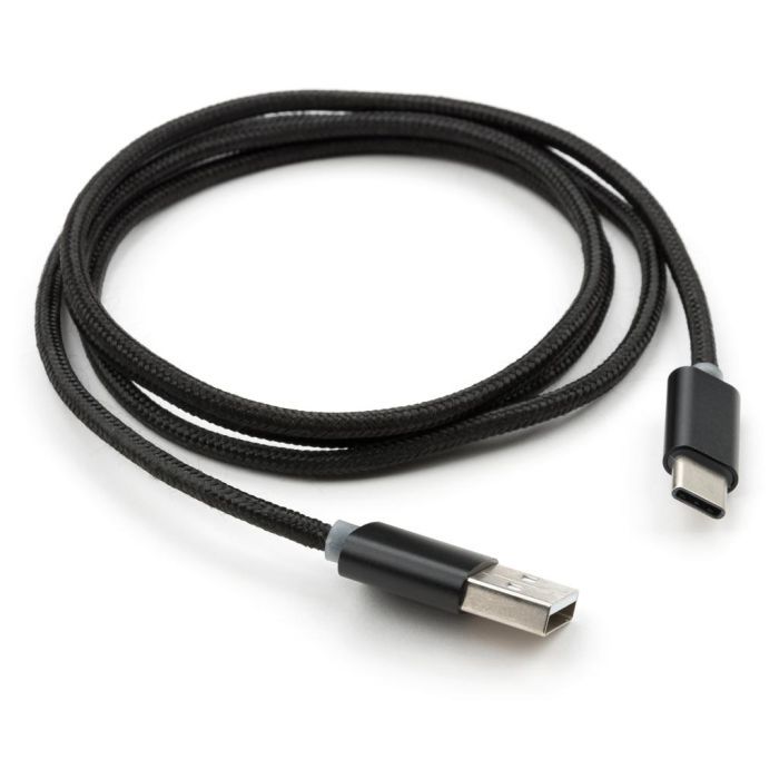 Дата кабель USB 2.0 AM to USB-C 1.0m LED black Vinga (VCPDCTCLED1BK) зображення 2