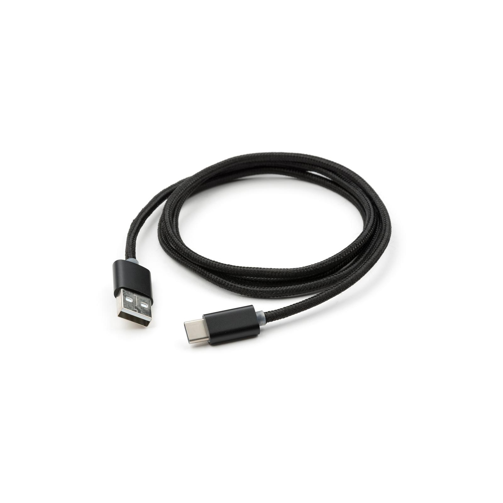 Дата кабель USB 2.0 AM to Type-C 1m LED black Vinga (VCPDCTCLED1BK) зображення 3