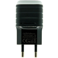 Зарядное устройство Optima 2xUSB Prizma (1A) Black (63401)