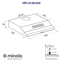 Вытяжка кухонная Minola HPL 6140 BR 630 изображение 7