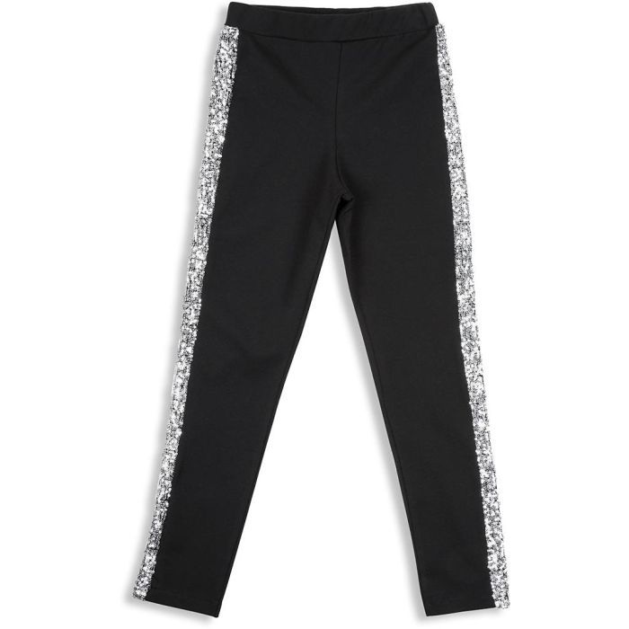 Лосины детские Breeze с лампасами из пайеток (11529-164G-black)
