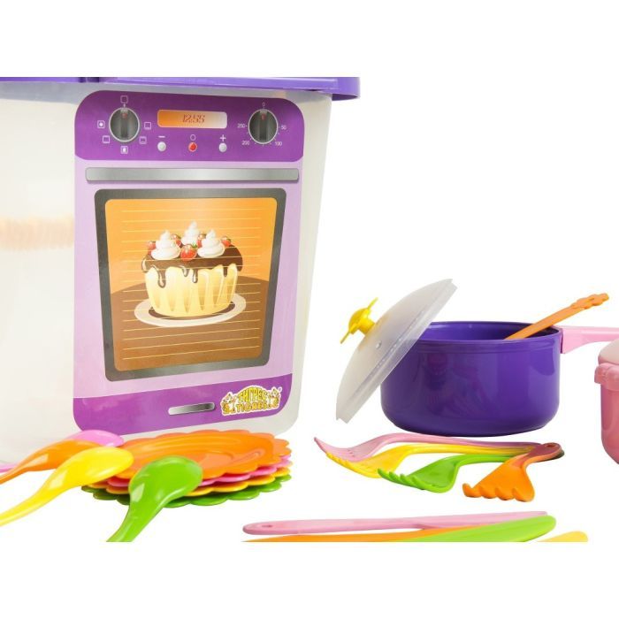 Игровой набор Тигрес Набор посуды Ромашка 25 эл. с фиолетовой плиткой (39153-2) изображение 3