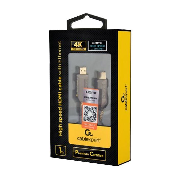 Кабель мультимедийный HDMI to HDMI 1.0m V2.0b Cablexpert (CCBP-HDMIPCC-1M) изображение 3