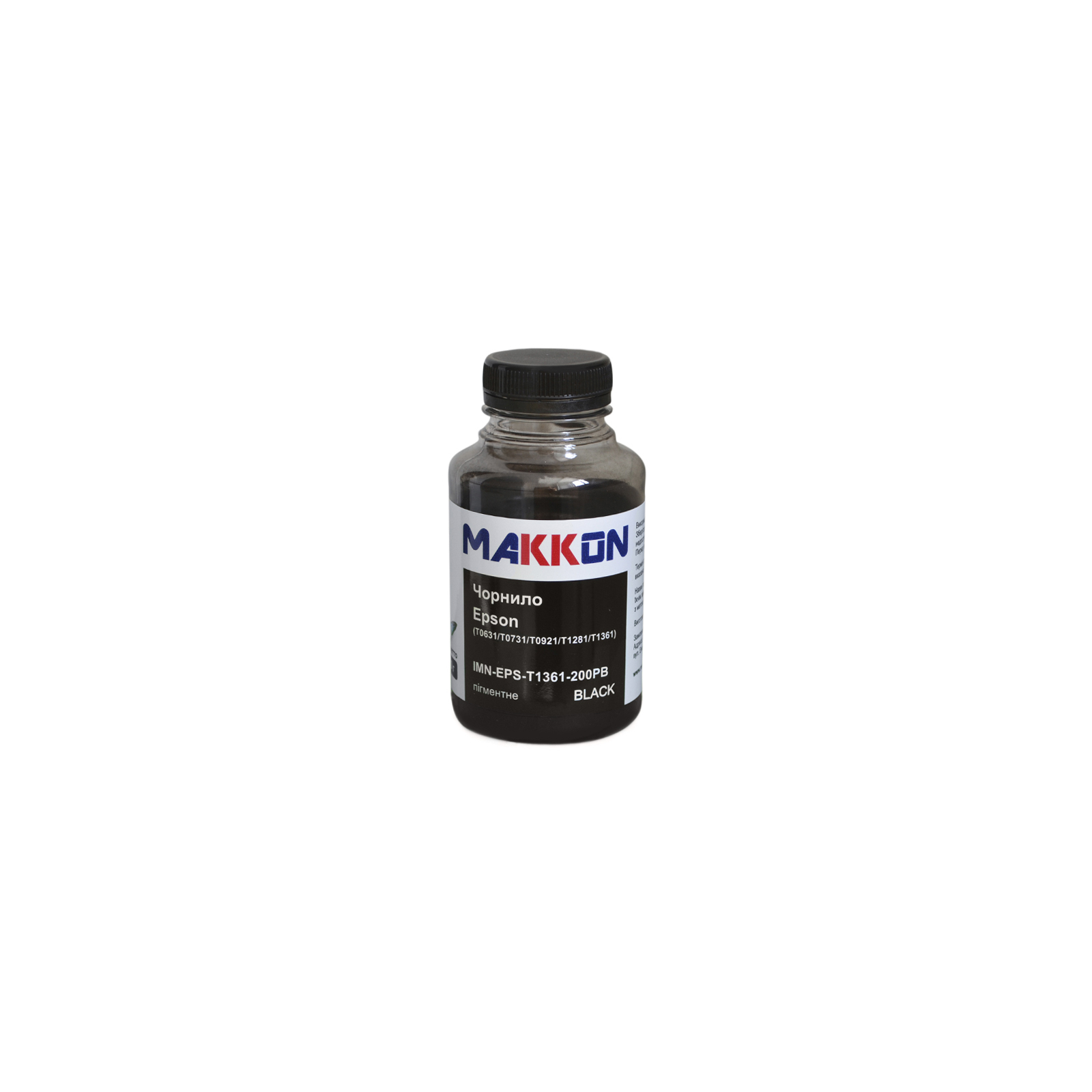 Чернила Makkon Epson T0631/T0731/T0921/T1281/T1361 200г pigmented black (IMN-EPS-T1361-200PB)