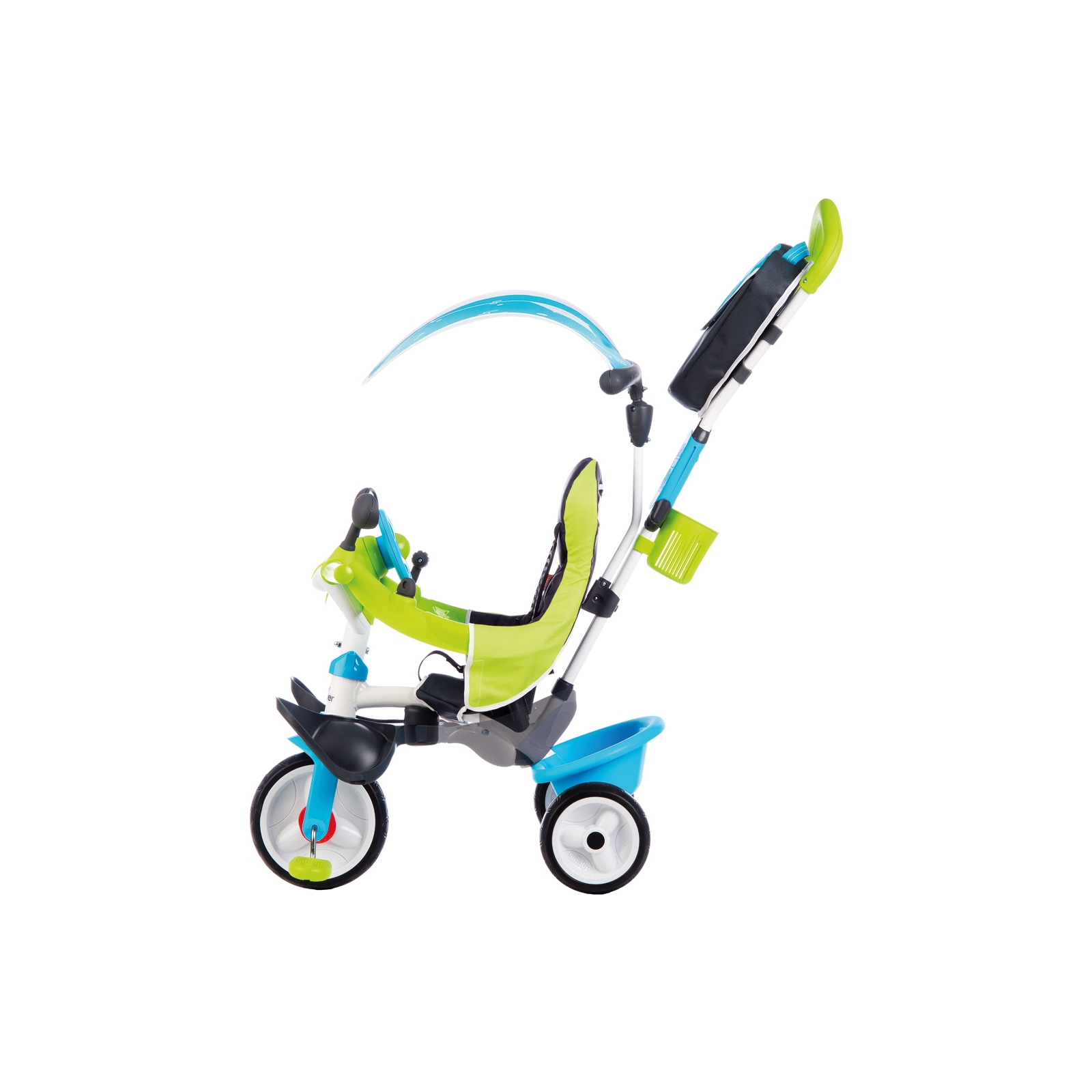 Дитячий велосипед Smoby Бебі Драйвер металевий з козирком і багажником (741200) зображення 4