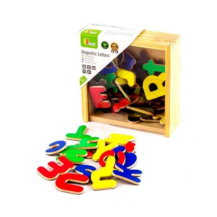 Развивающая игрушка Viga Toys Магнитные буквы, 52 шт. (50324)