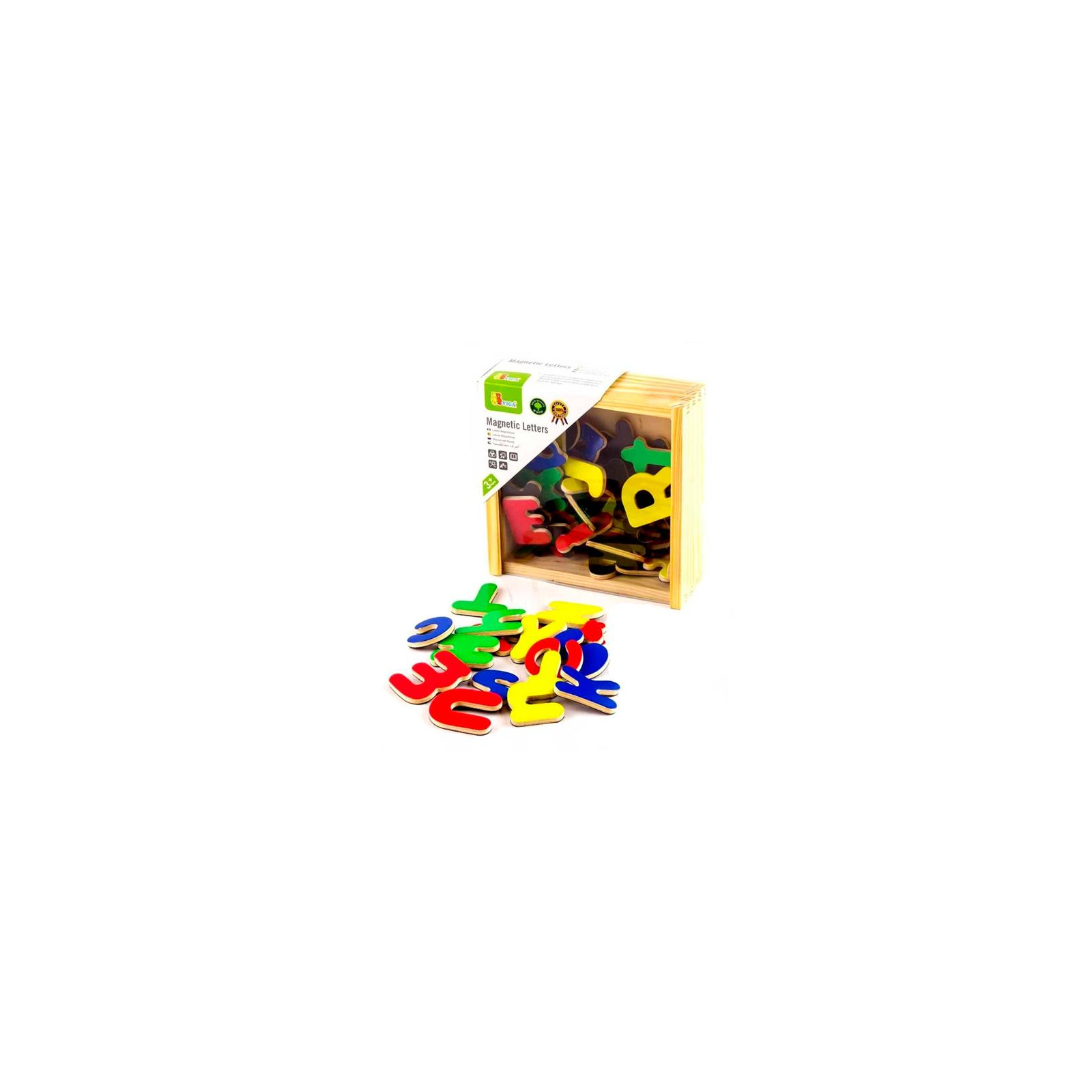 Развивающая игрушка Viga Toys Магнитные буквы, 52 шт. (50324)