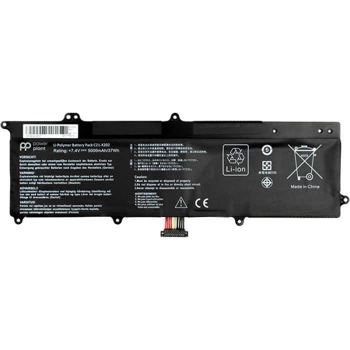 Аккумулятор для ноутбука Asus VivoBook S200E Series (C21-X202) 7.4V 5000mAh PowerPlant (NB430888)