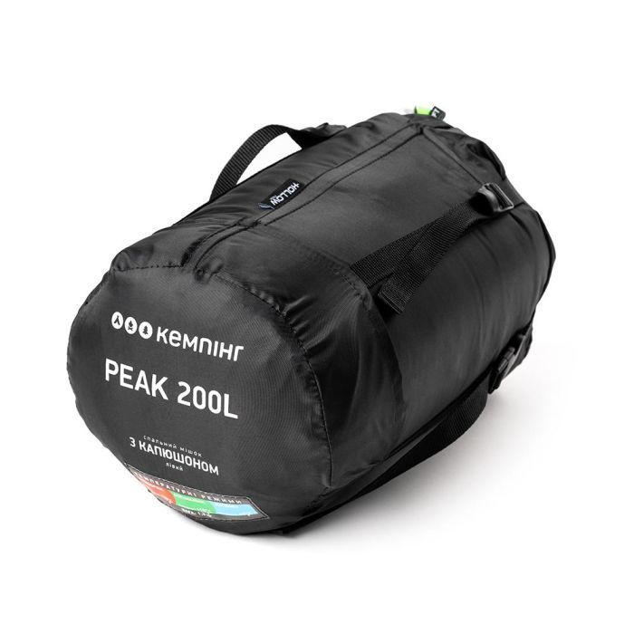 Спальный мешок Кемпінг Peak 200R с капюшоном Green (4823082715008) изображение 8
