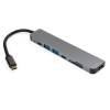 Концентратор Vinga Type-C to 4K HDMI+2*USB3.0+SD+TF+PD+USB-C 3.1 Gen1 aluminium (VCPHTC7AL) зображення 2
