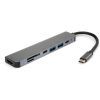 Концентратор Vinga Type-C to 4K HDMI+2*USB3.0+SD+TF+PD+USB-C 3.1 Gen1 aluminium (VCPHTC7AL)
