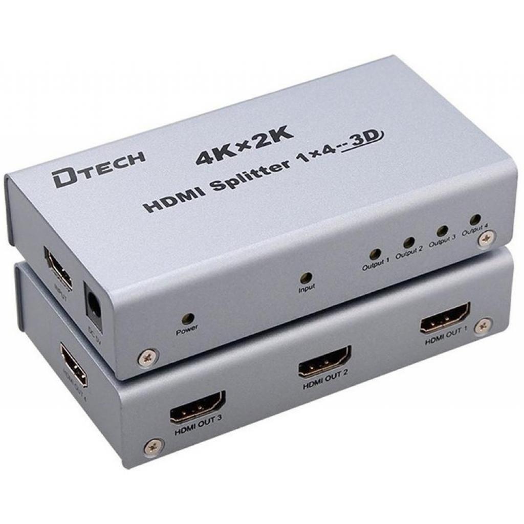 Спліттер Dtech 4К HDMI 1x4 зображення 4