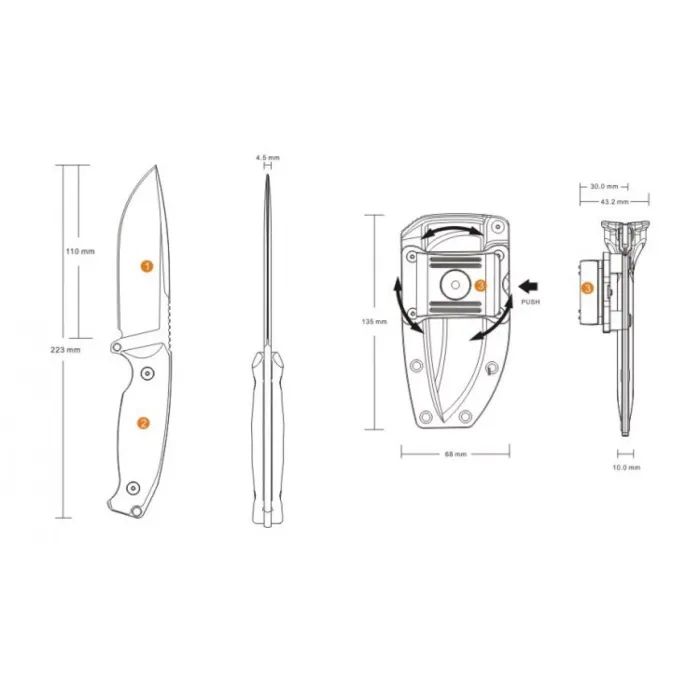 Ніж Ruike Jager Grey (F118-G) зображення 11