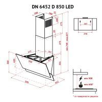 Витяжка кухонна Perfelli DN 6452 D 850 WH LED зображення 11
