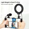 Набор блогера Puluz 4in1 (ring light, mount, phone holder, microphone) (PKT3025L) изображение 4
