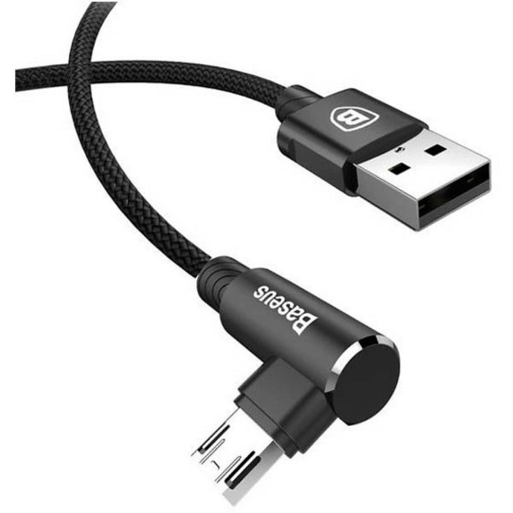 Дата кабель USB 2.0 AM to Micro 5P 2.0m MVP Elbow Black Baseus (CAMMVP-B01) изображение 2