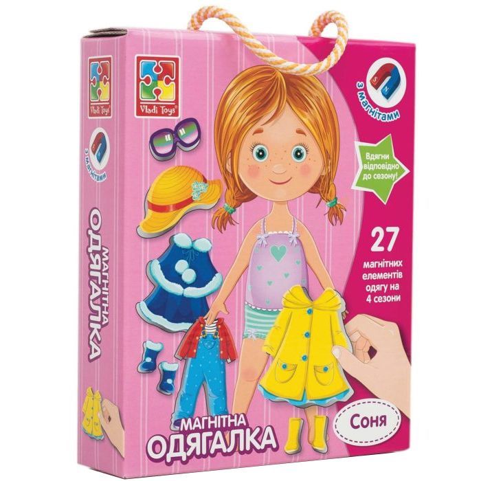 Развивающая игрушка Vladi Toys Магнитная одевалка Соня, укр. (VT3702-07)