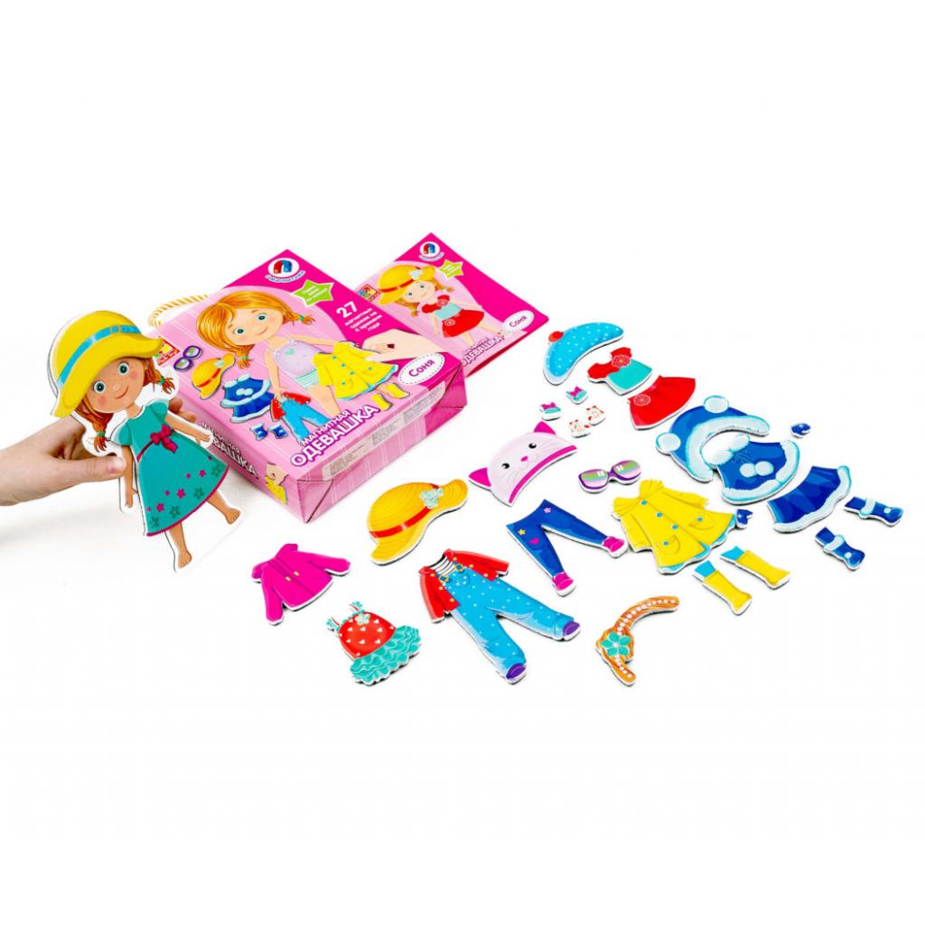Развивающая игрушка Vladi Toys Магнитная одевалка Соня, укр. (VT3702-07) изображение 2